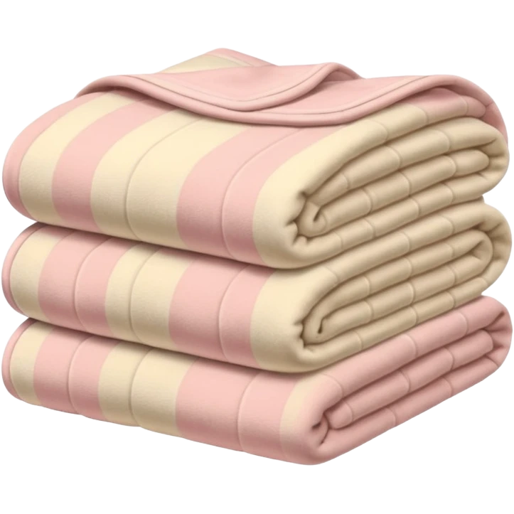 Beige and light pink folded blankets emoji