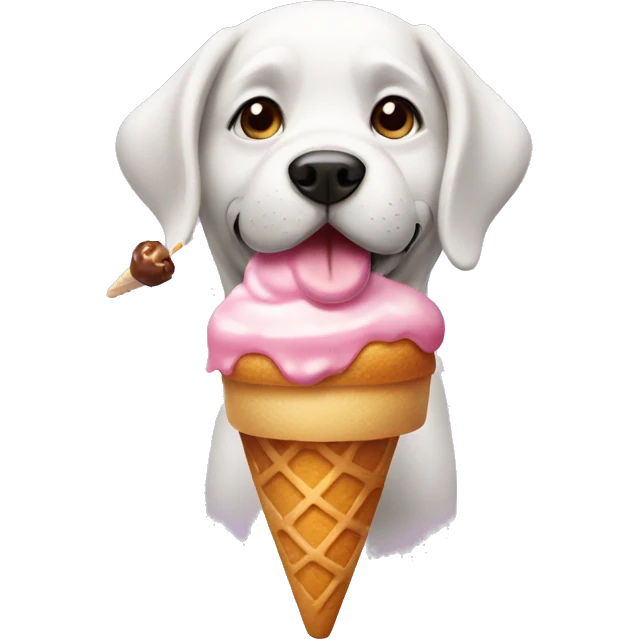dog with icecream emoji