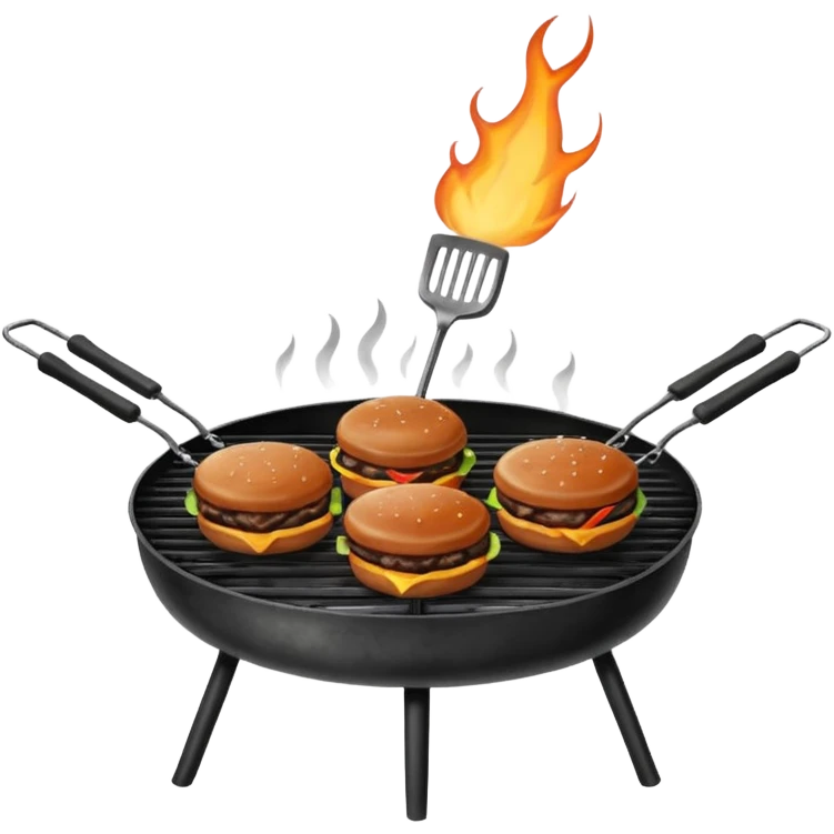 grilling burgers and rib ticklers emoji