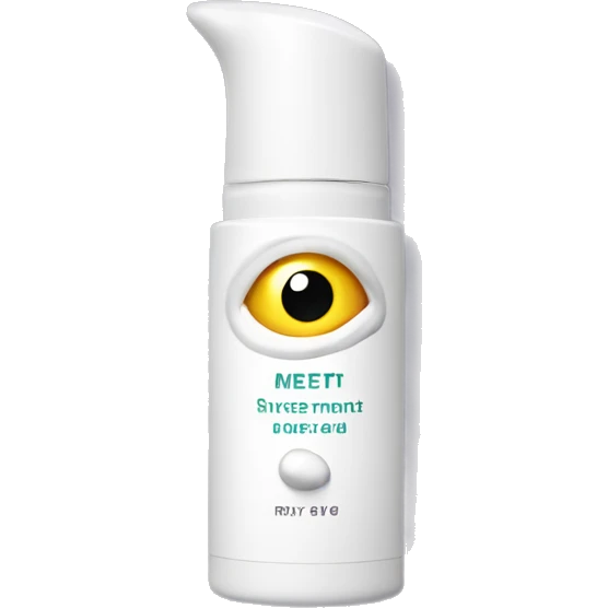 eye cream bottle with label emoji