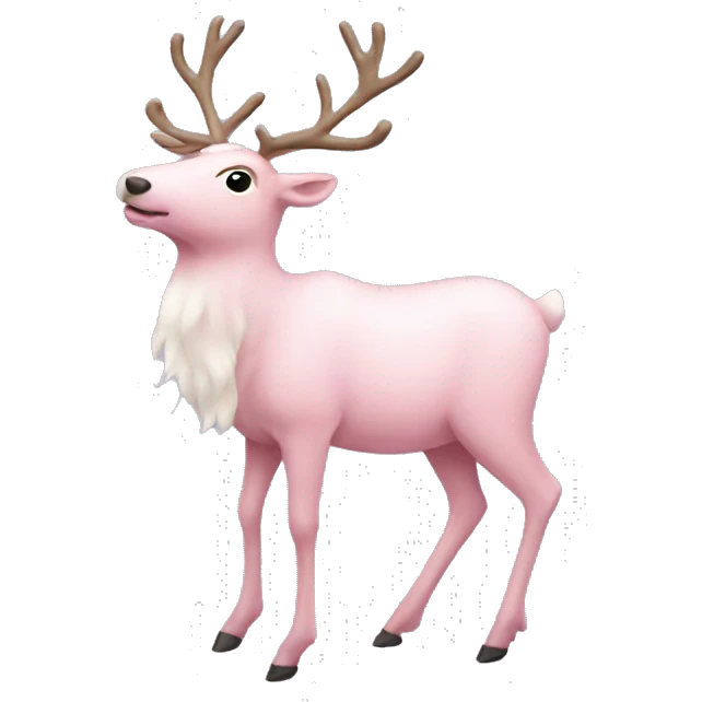 Light pink reindeer  emoji