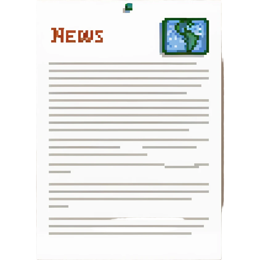 A paper sheet with word NEWS on it emoji