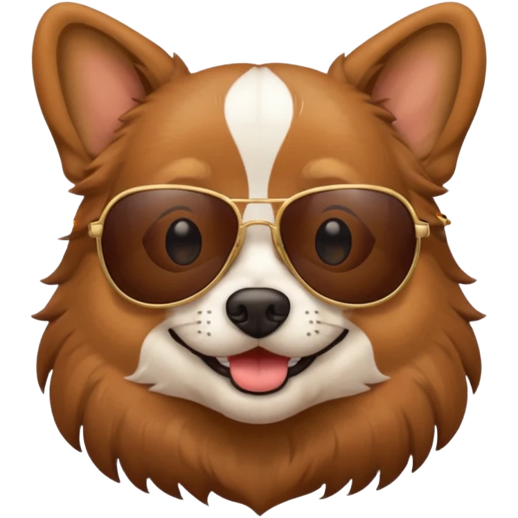 Dog with sunglasses emoji