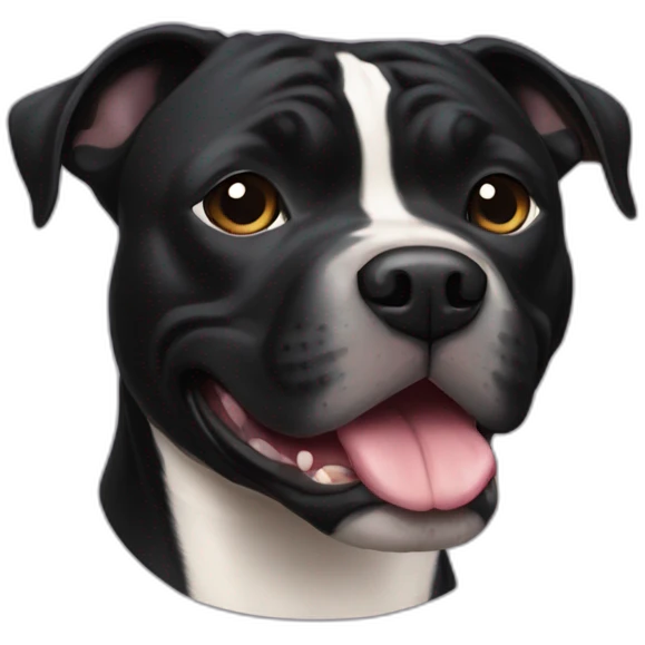 staffordshire bull terrier black emoji