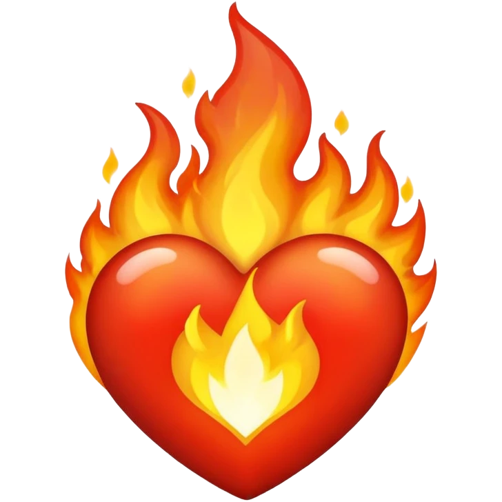 Herz mit flamme  emoji