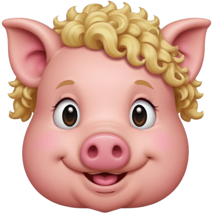 pig with blonde hair emoji