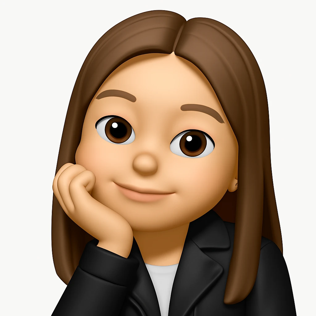 Convert this photo to a 3D emoji in Apple style, preserving the person's identity and expression. The style should resemble Apple's 3D emoji style with smooth, rounded features and vibrant colors, capturing the person's likeness and expression accurately. emoji