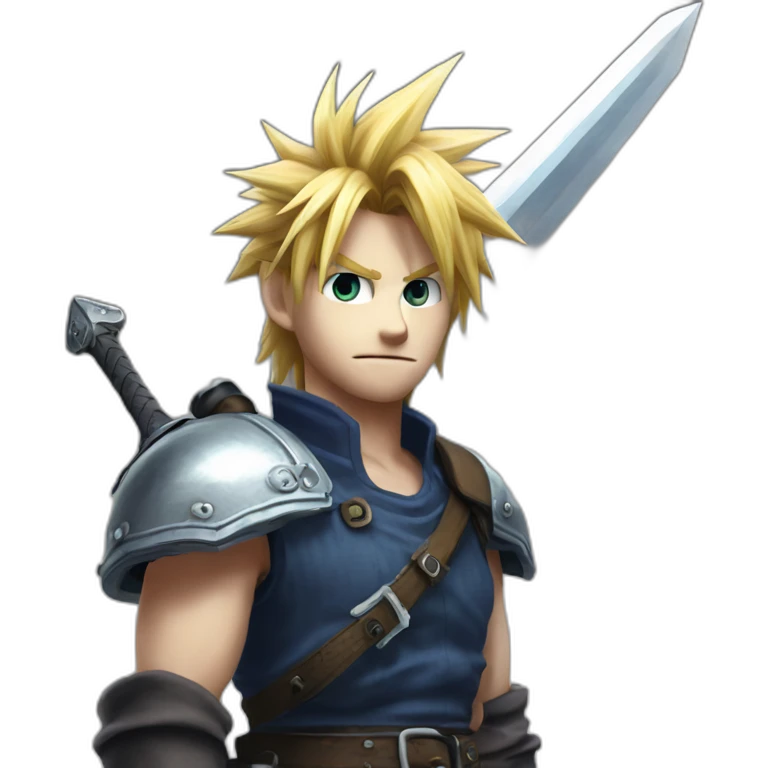 cloud strife with massive sword emoji