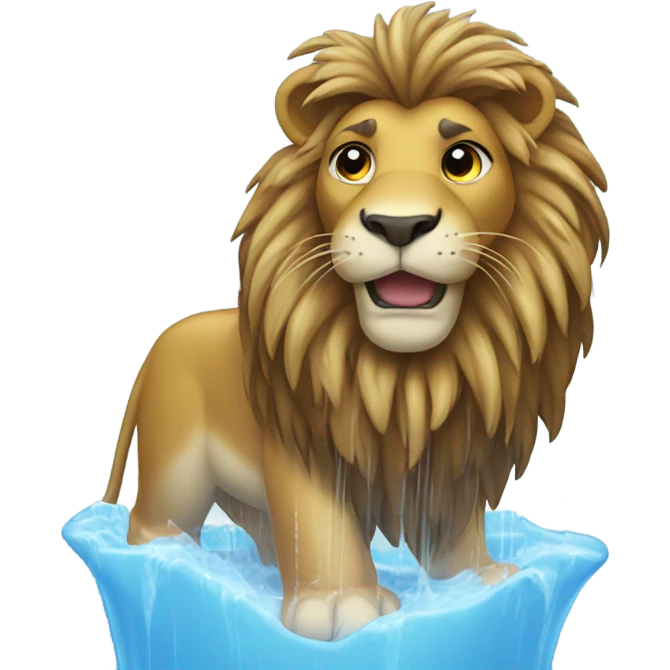 Lion in the shower emoji