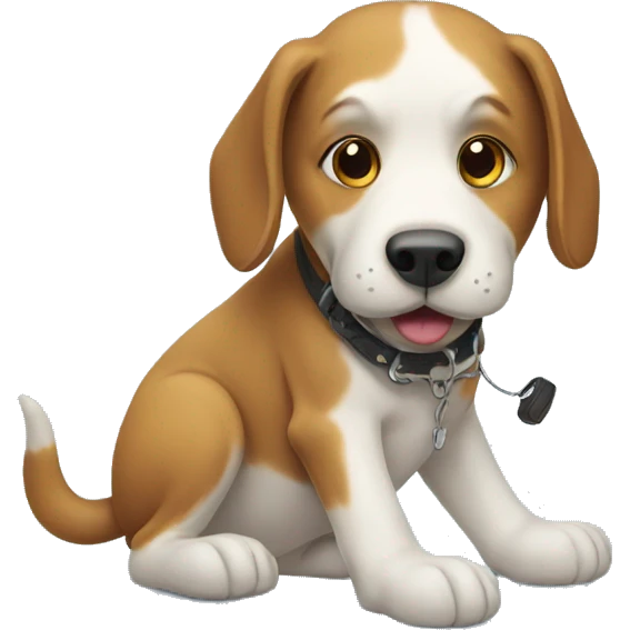 Dog with a shoe  emoji