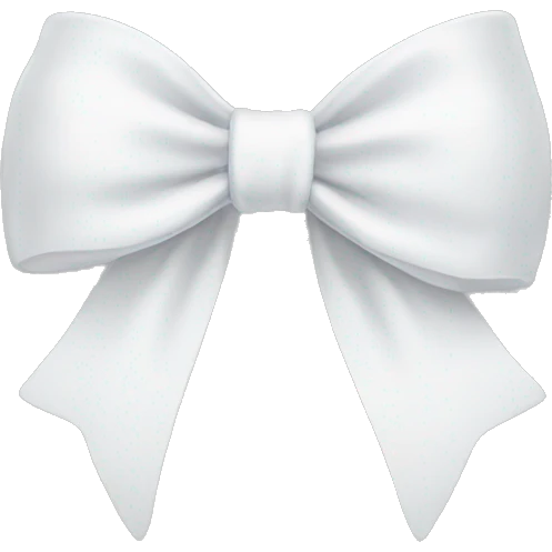 White bow  emoji