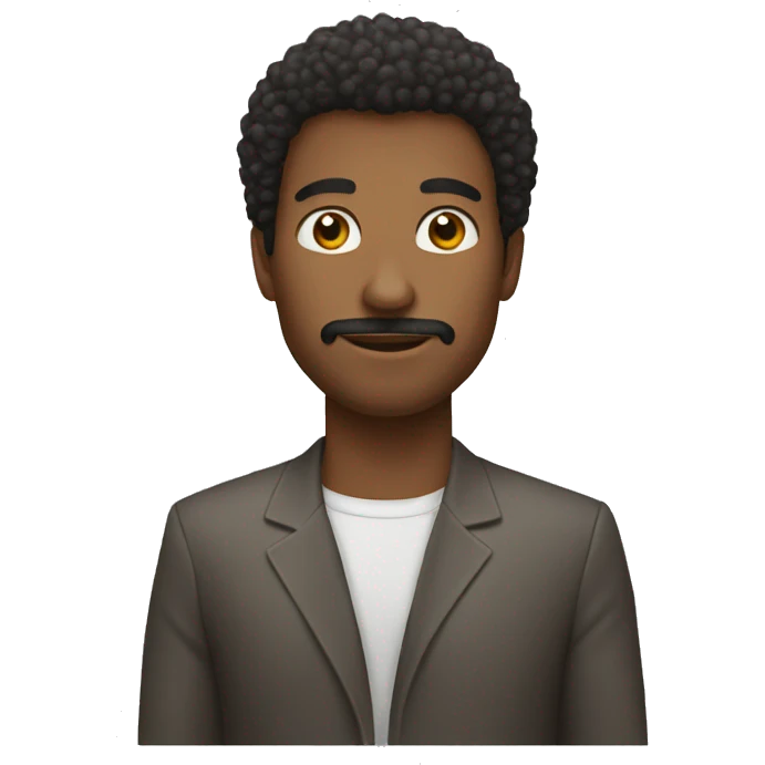 Hombre afro besa mujer emoji