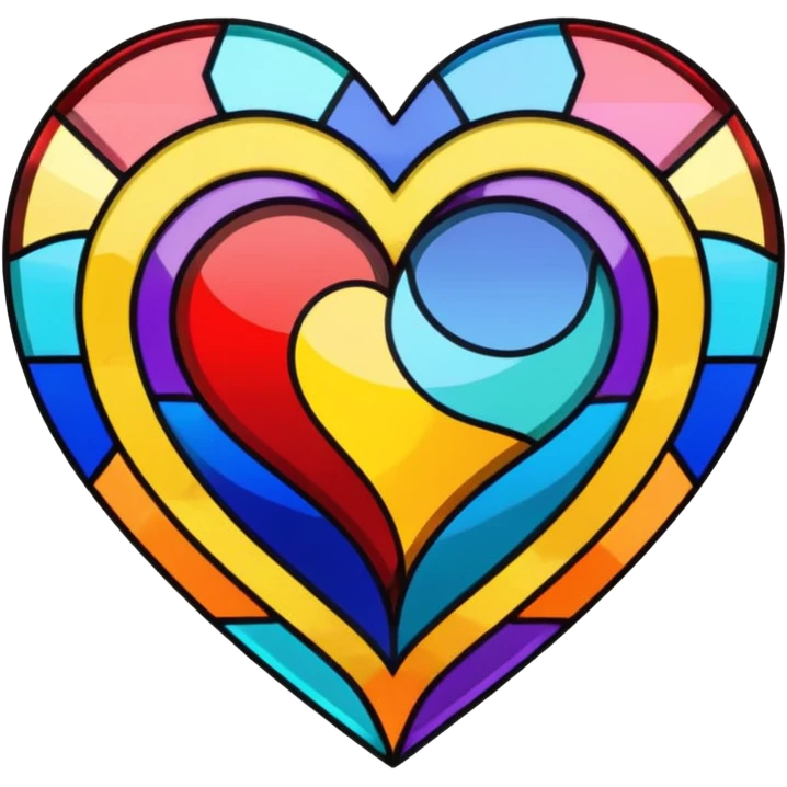 stained glass heart emoji