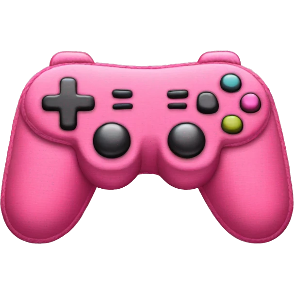 rug in the shape of a pink gamepad emoji