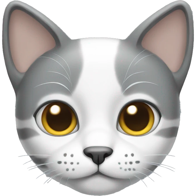 grey white cat emoji