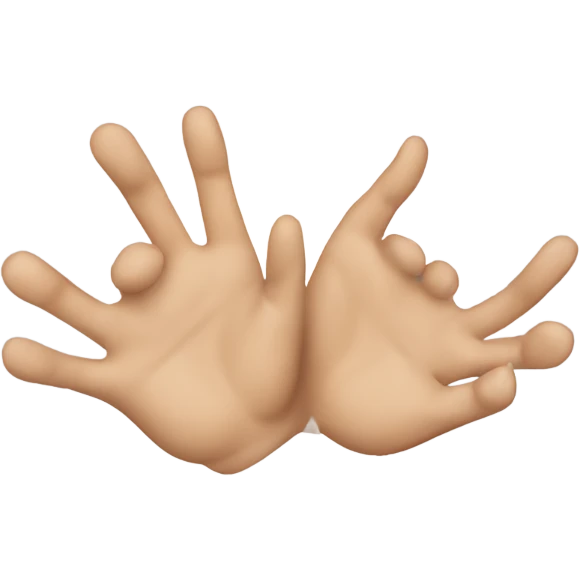 Two hands with all thumbs emoji