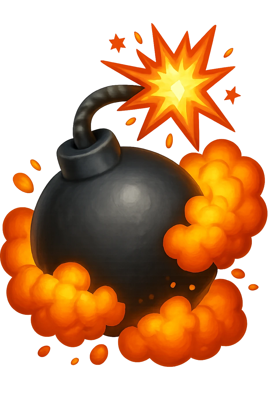emoji stile iphone di una bomba che esplode emoji