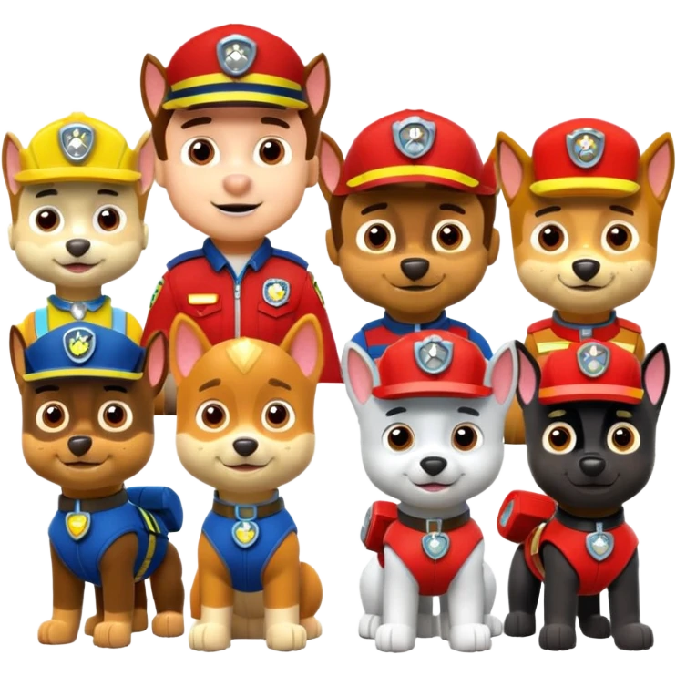 Paw patrol characters emoji