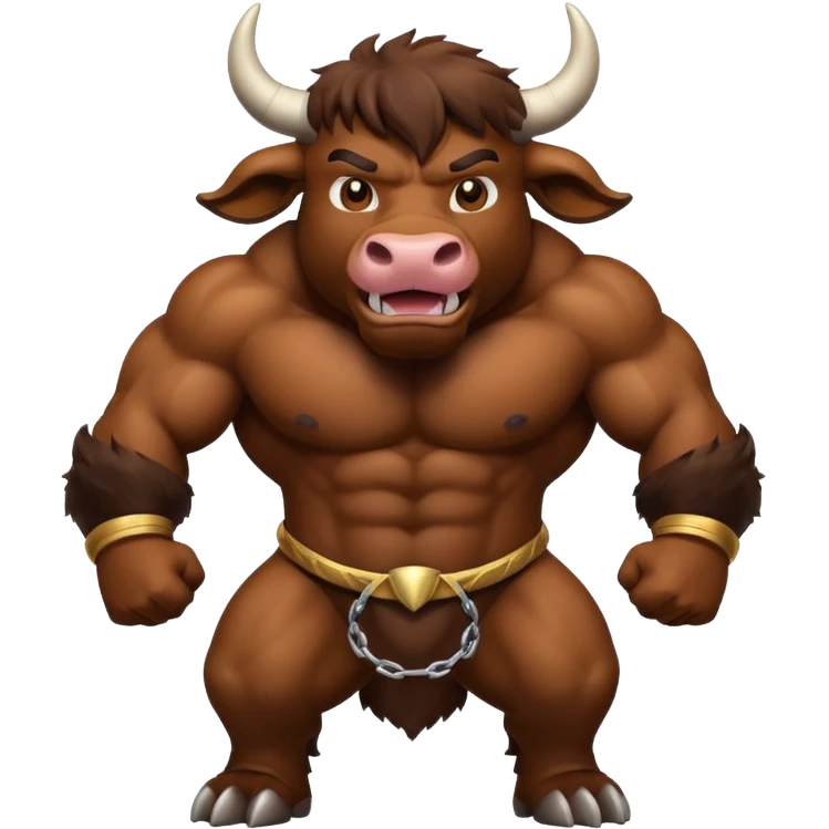 Generate a crazy bull emoji