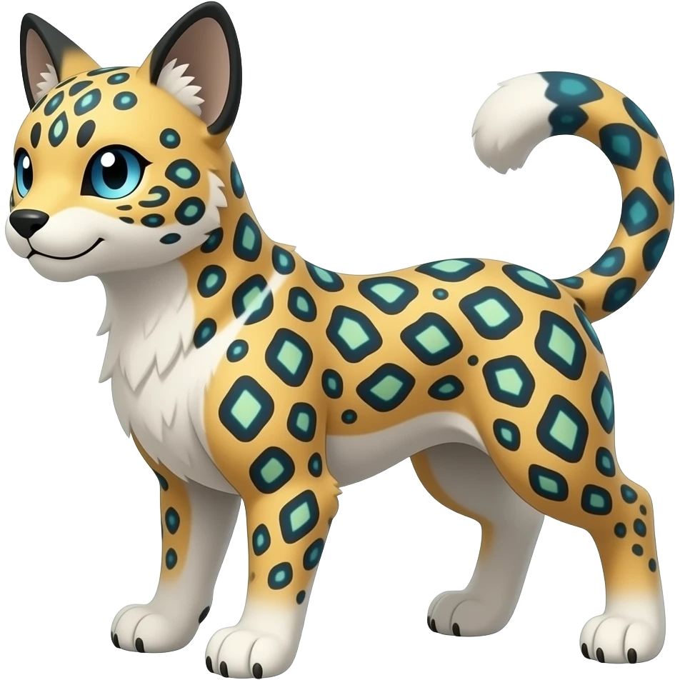 Digitigrade elemental realistic pretty elegant sleek shiny patterned quadrupedal Randomly patterned Shinx-Liepard-Houndour-Arcanine-Electrike-Fakémon-Digimon-animal-hybrid, full body, short nub-tail emoji