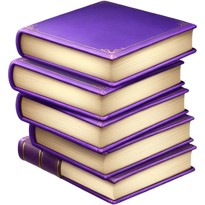 violet 3 books emoji