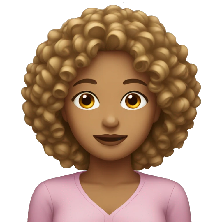 woman with curly hair emoji