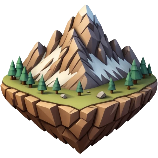 heart shape mountain 3d emoji