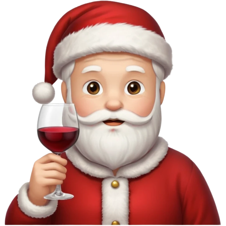 santa class tomando wine emoji