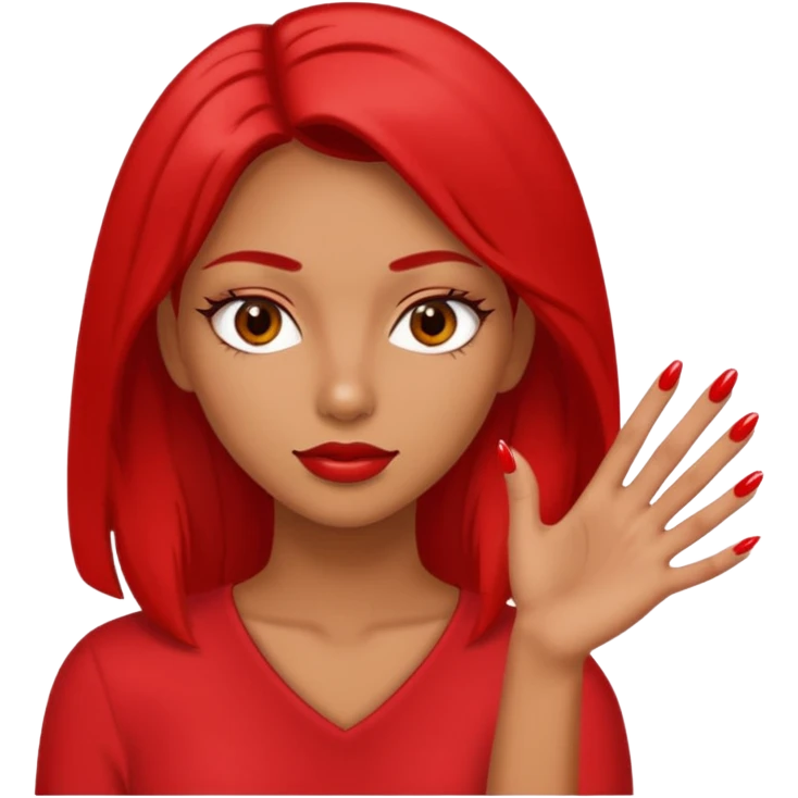 Girl with a attitude and long nails emoji
