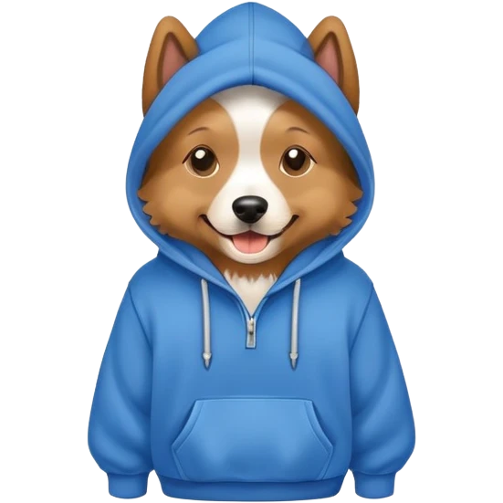 dog wearing a hoodie emoji
