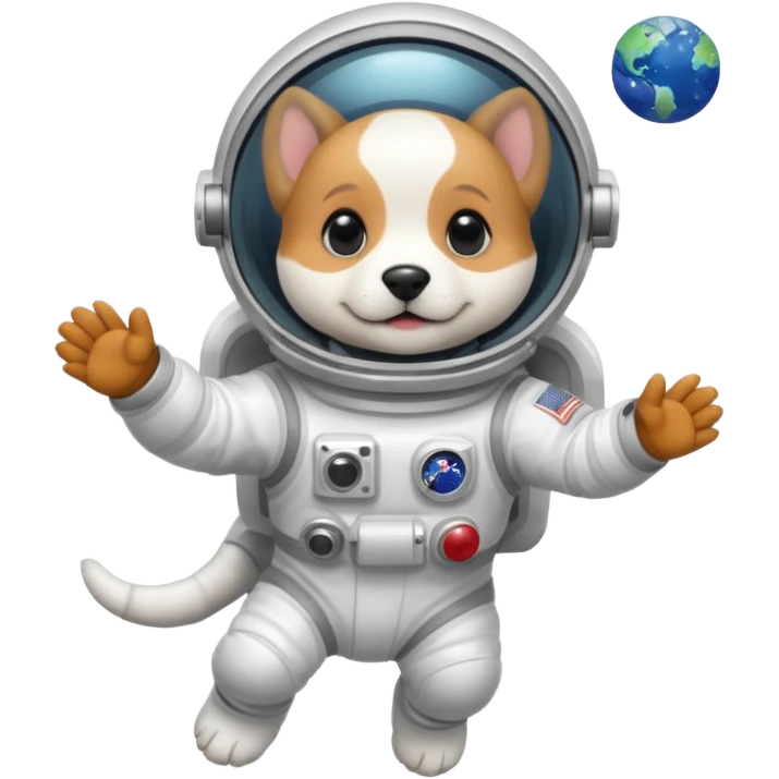 puppy astronaut emoji