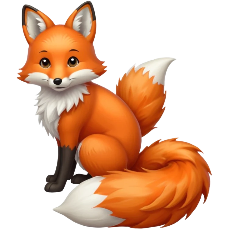 big fox tail emoji