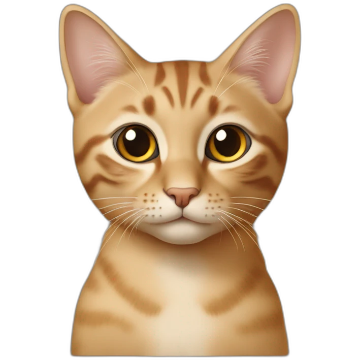 Un petit chat mau égyptiens marron clair emoji