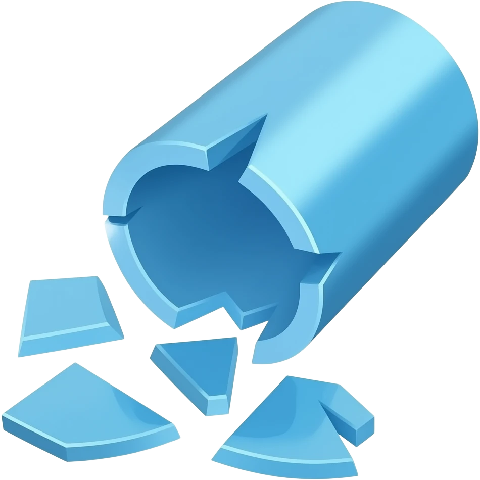 broken blue pvc pipe emoji