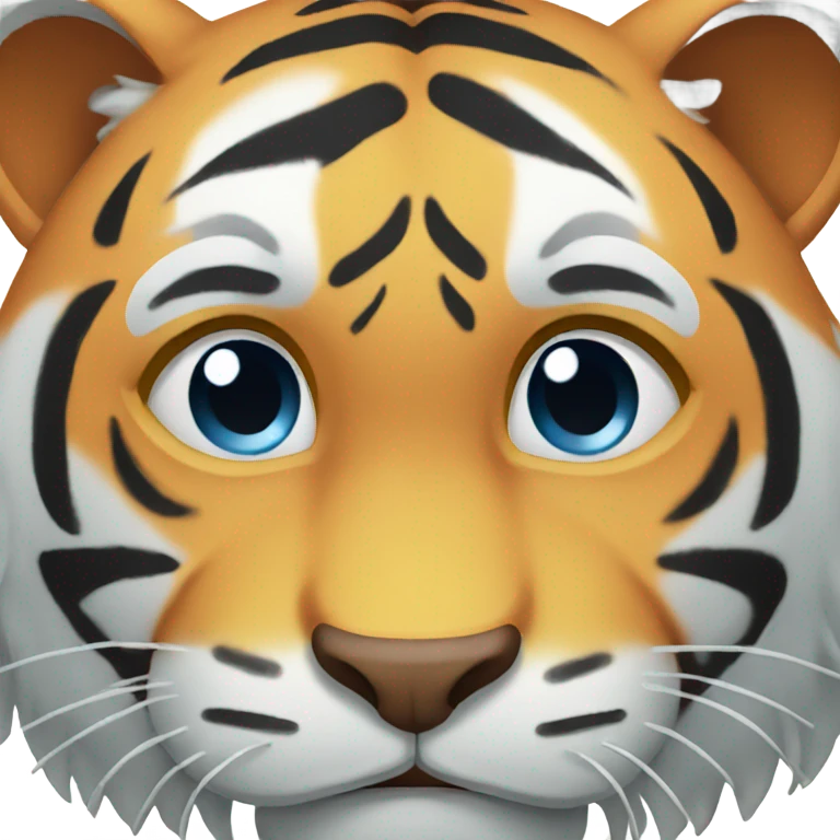 Crying tiger emoji