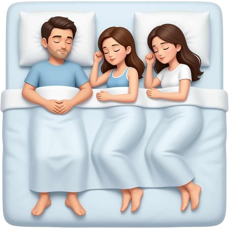2 men and 2 women sleeping that show exactly 2 men and 2 women which are exactly that emoji