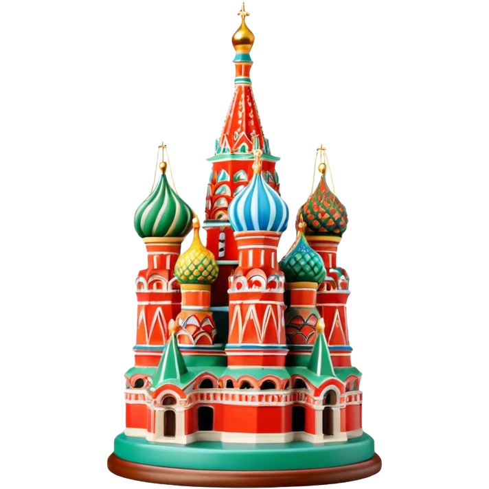 Moscow St. Basil's Cathedral in the form of a figurine souvenir on stand emoji