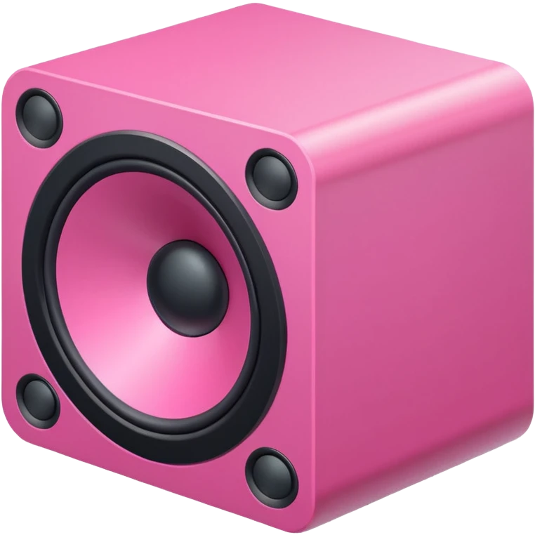 mac os icon pink audio speaker isometric emoji