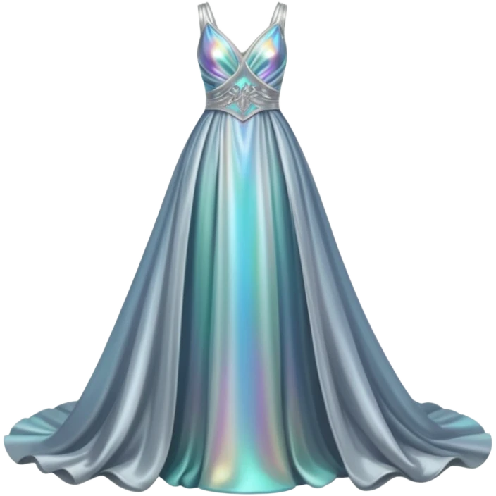 Iridescent  gown emoji