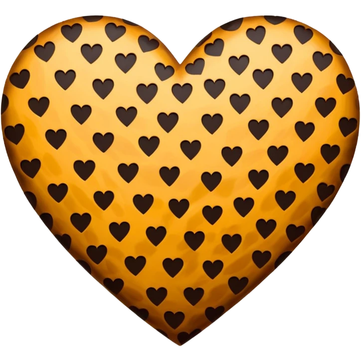 leopard print heart  emoji