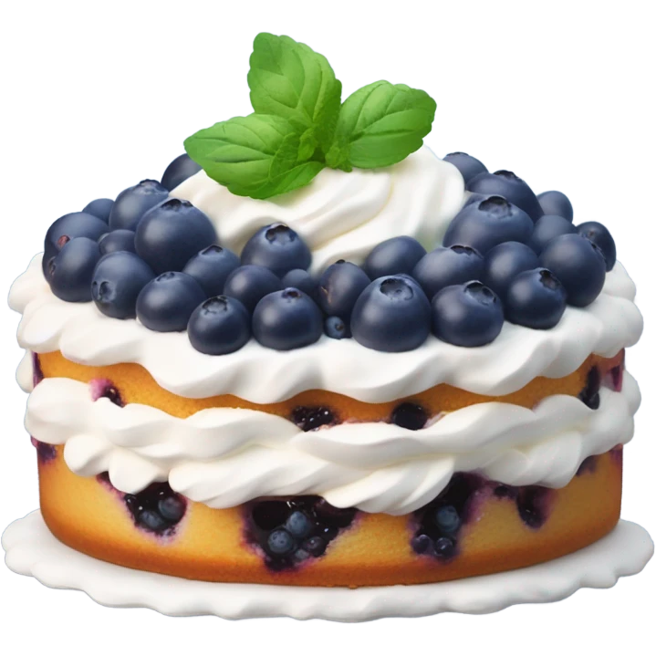 Pretty coquette Blueberry cake emoji