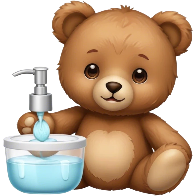Teddy bear doing skincare emoji