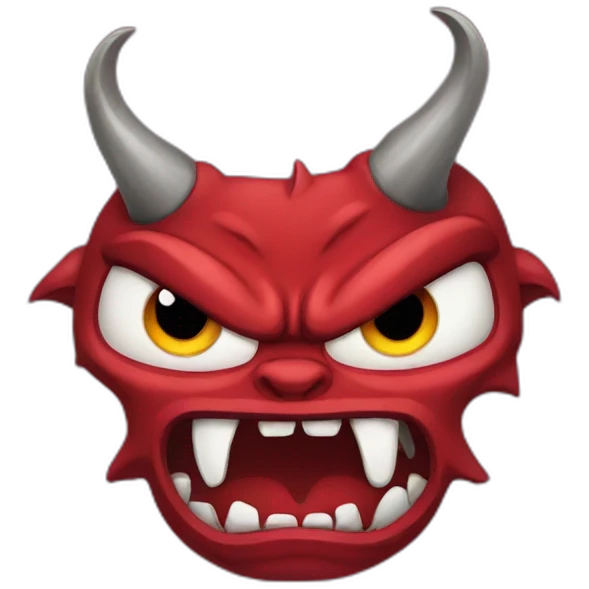 Angry devil emoji
