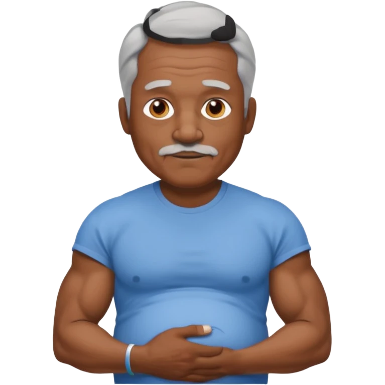 Grandpa that has muscles and is pregnant and is brown emoji