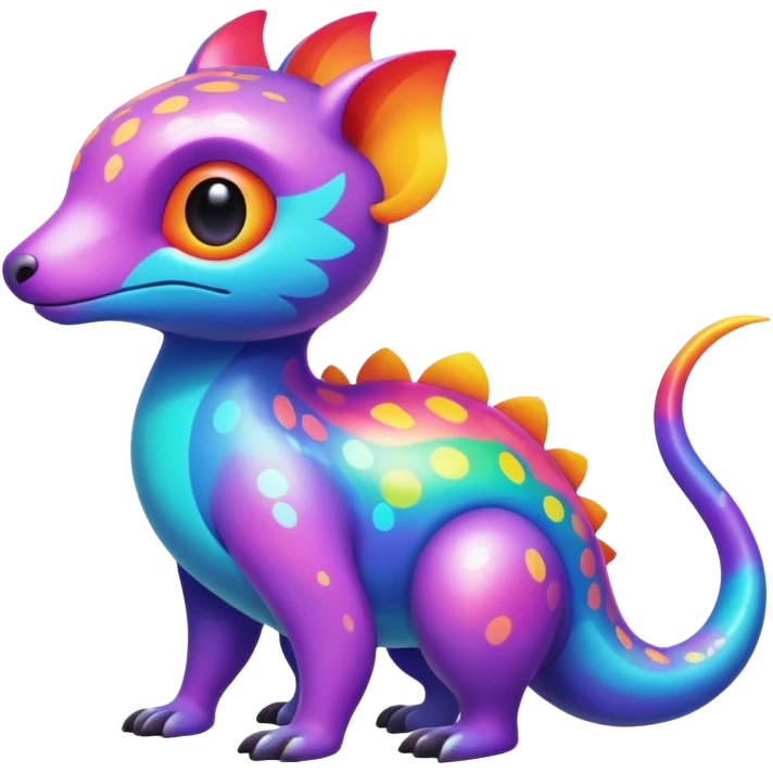 colorful vibrant Fakémon-creature with random markings emoji