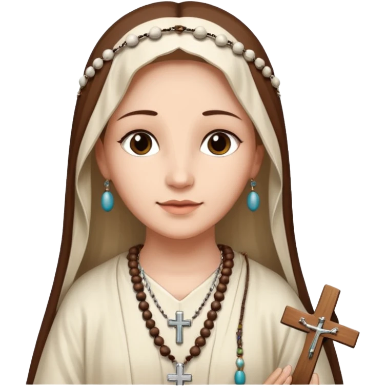 María y rosario católico emoji