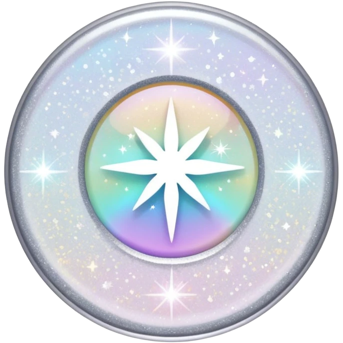 white glory glitter emoji