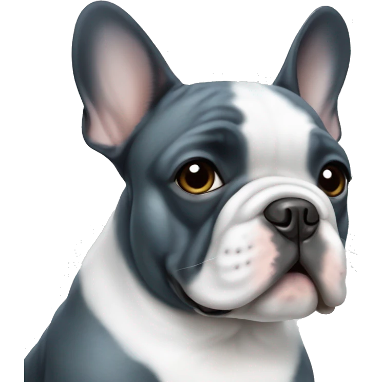 Blue brindle French bulldog  emoji
