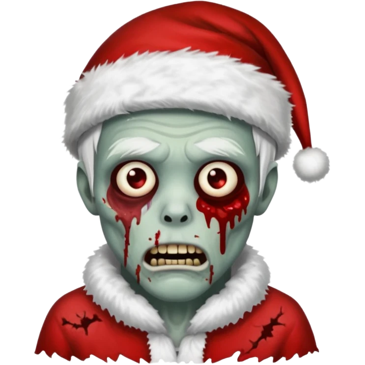 Christmas zombie emoji