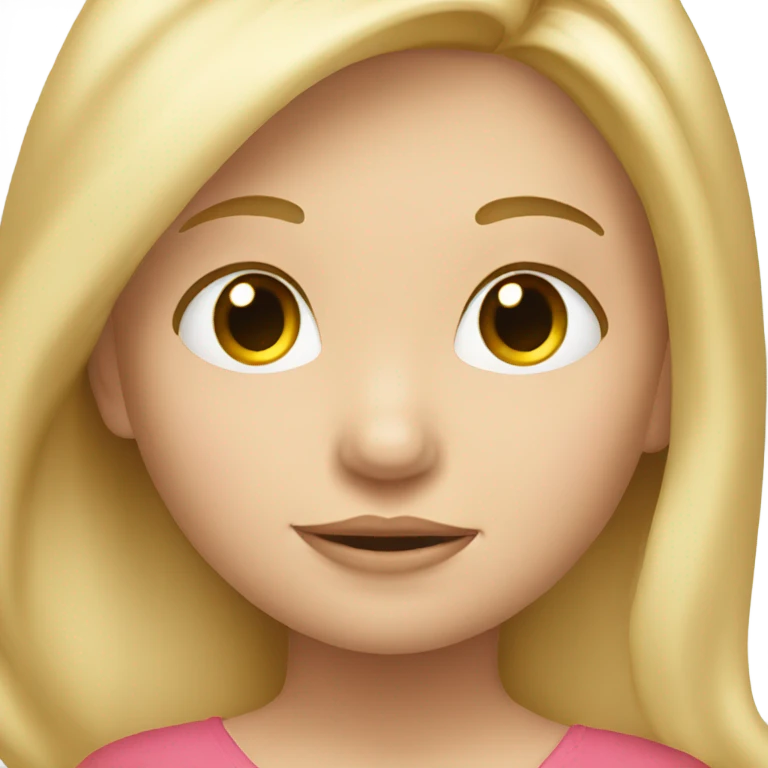 A mom with long, blonde hair is holding her toddler her with blonde hair emoji